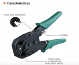 Pinzas Ponchadoras 3 en 1 / RJ45, RJ11 y RJ12