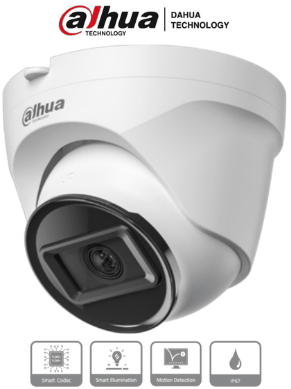 Camara IP Domo 2MP DAHUA/ 2.8mm / Angulo 105 / IR 30m / PoE