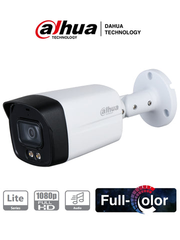 Camara Bala FullColor 1080p DAHUA/ Starlight/Microfono Integrado/ Led 40m/ Lente 3.6mm