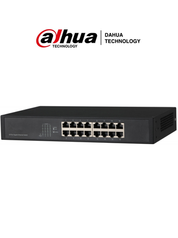 Switch Gigabit de 16 Puertos DAHUA/ No Administrable / Capa 2 - 10/100/1000 Base T