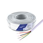 Cable de Alarma SAXXON 22AWG/ 4 Conductores/ CCA/ 100m de Color Blanco