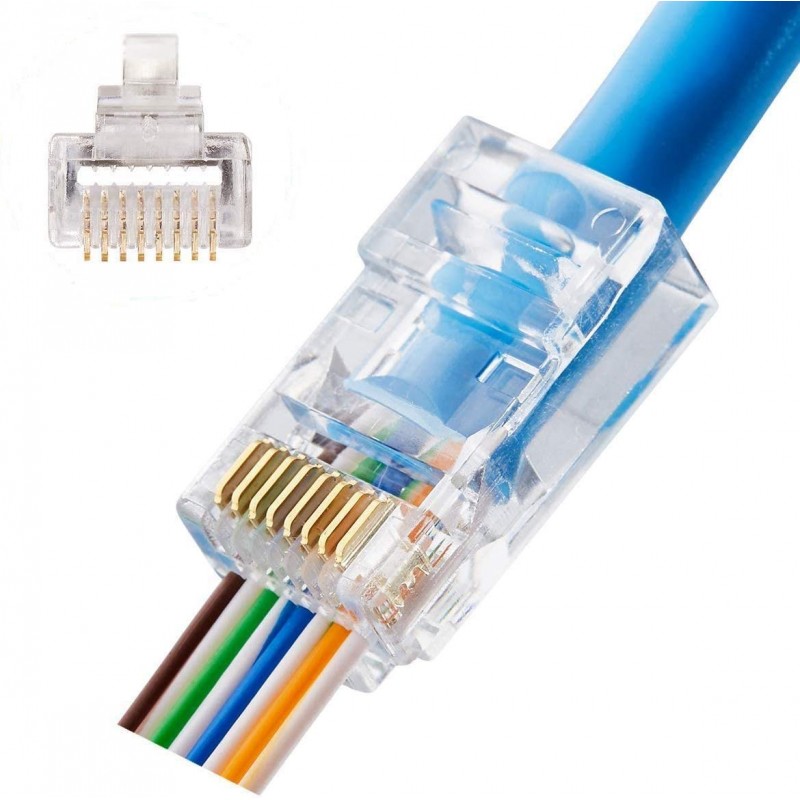 Bote de Conector RJ45 Cat6 Pass Through – AXA Soluciones En Seguridad
